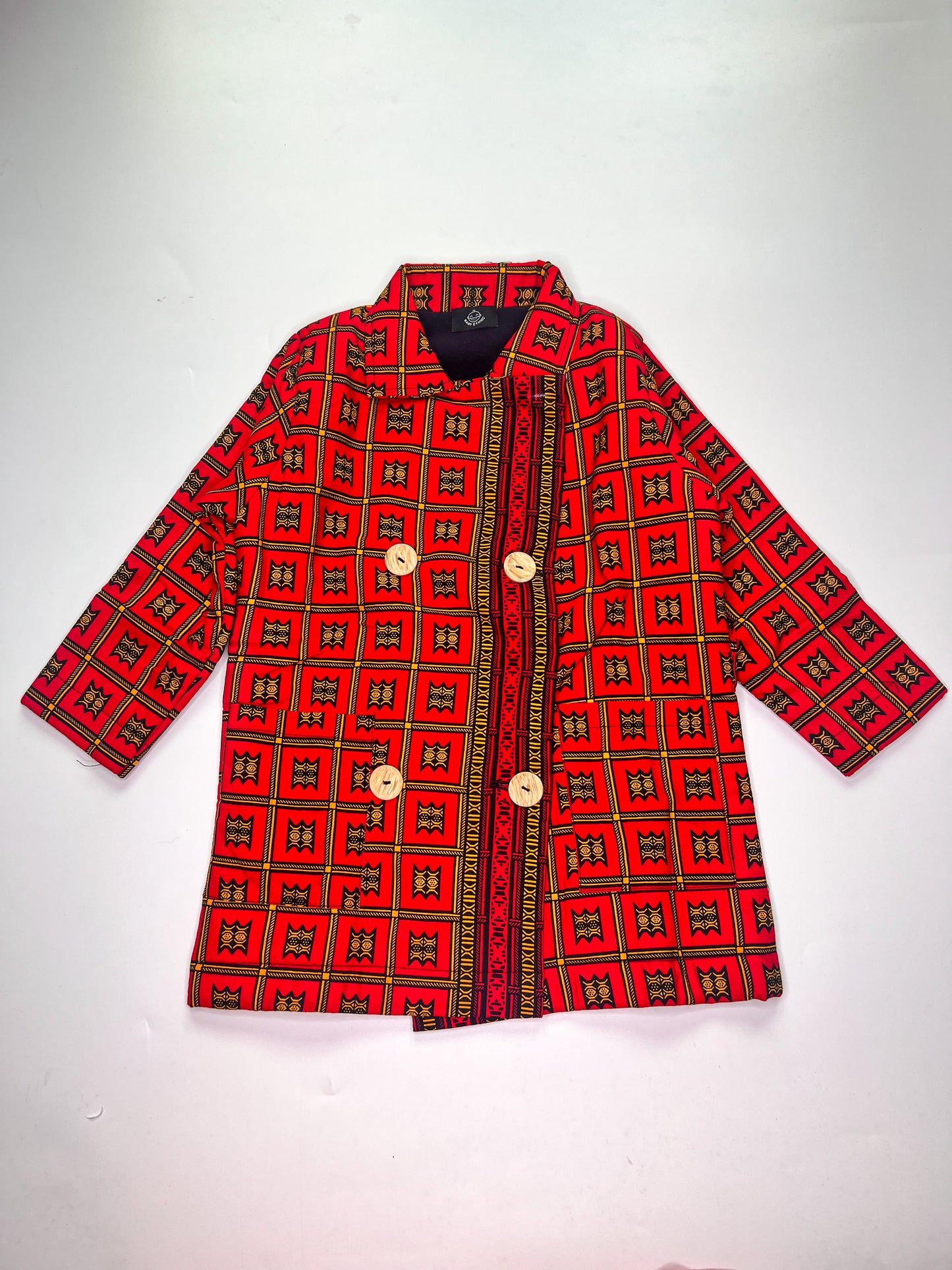 African print Kids Jacket Red Tribal