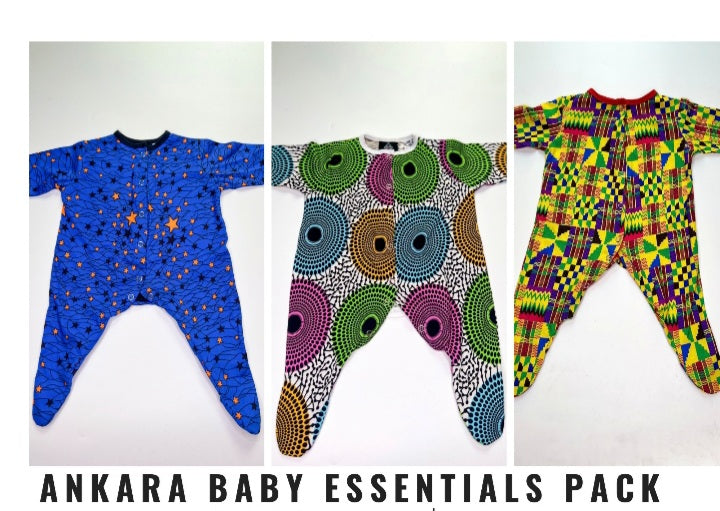 Pack of 2 Ankara Baby Roomper