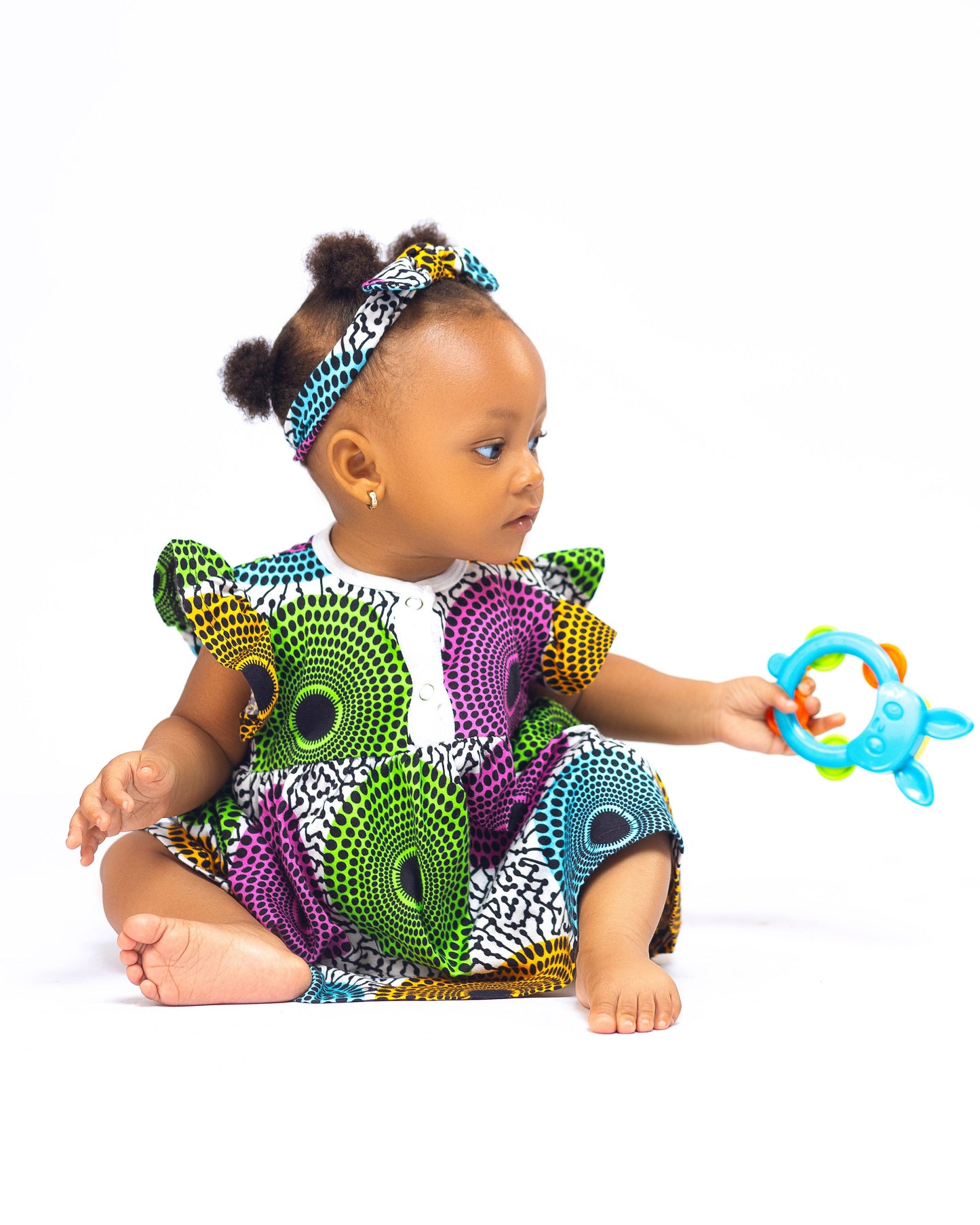 African print Circle baby doll Dress