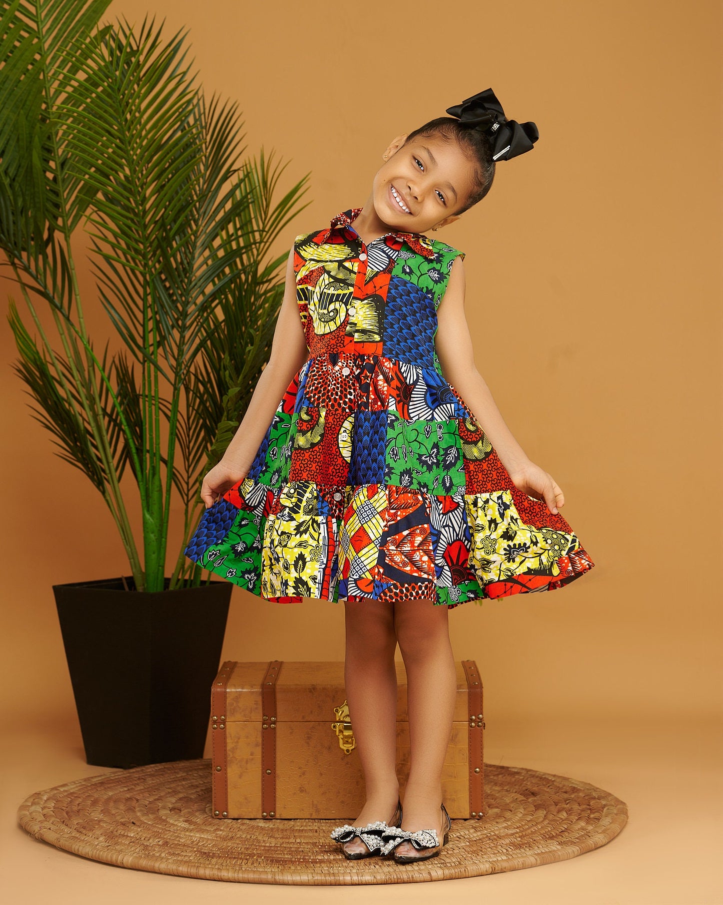 Girls African Print Dress,Ankara wax dress print shirt Dress