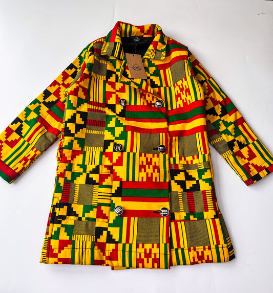 African Print Kids Tailored Kente Jacket Unisex