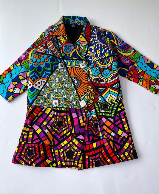 African Print Kids Jacket Rainbow Unisex