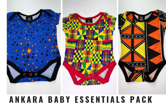 Ankara Baby Onesies Pack of 3