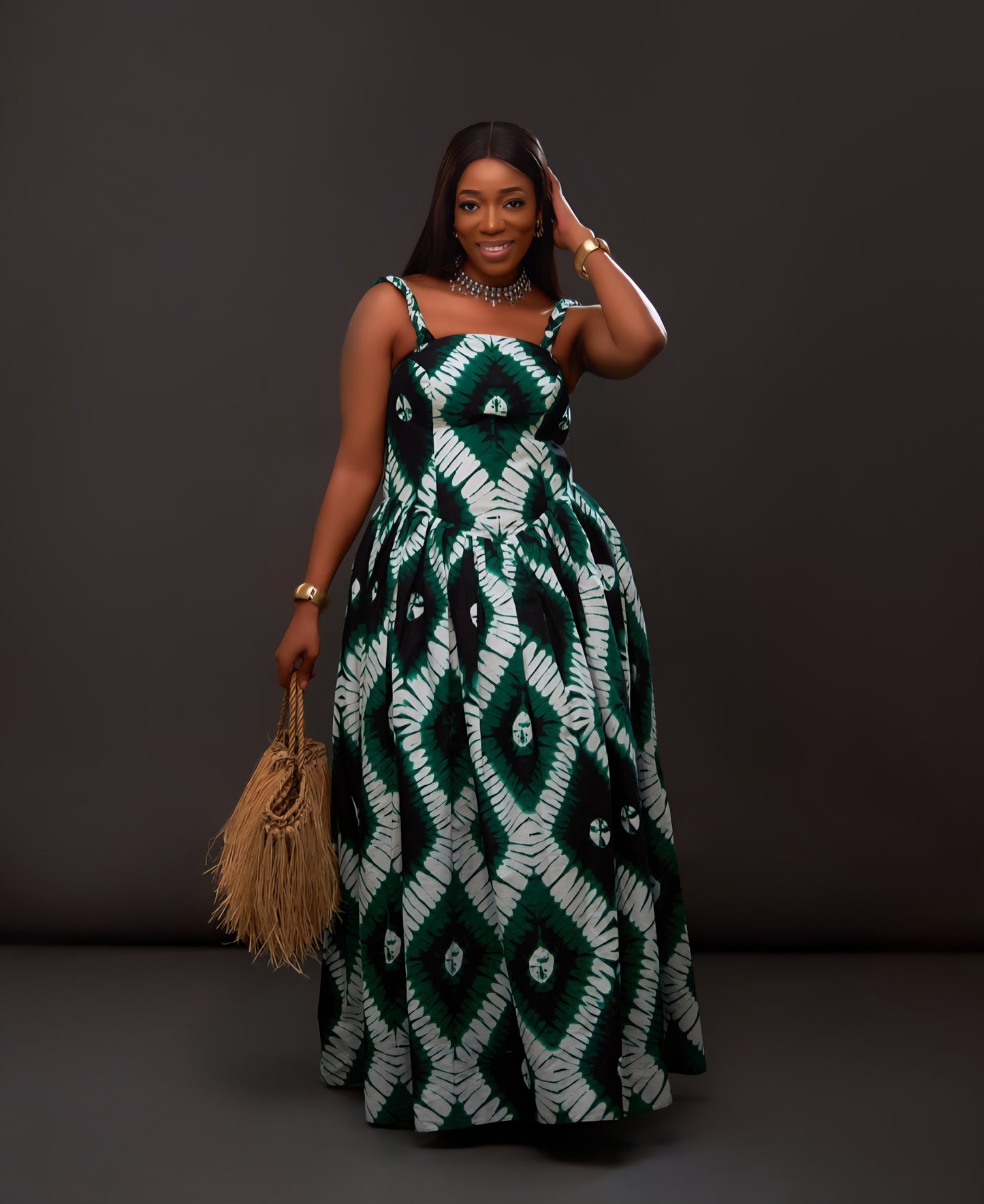 AFRICAN PRINT ANKARA BRAIDED MAXI